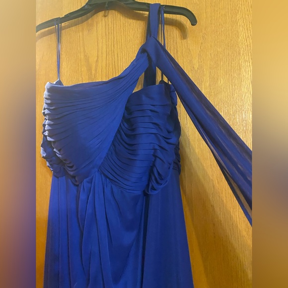 Alex Evenings One Shoulder Pleated Formal Evening Dress Prom Pageant Wedding - Picture 8 of 9